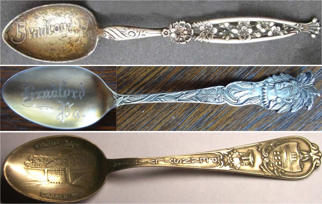 Bradford & Kinzua Dam Souvenir Spoons