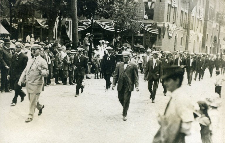 men in white hats